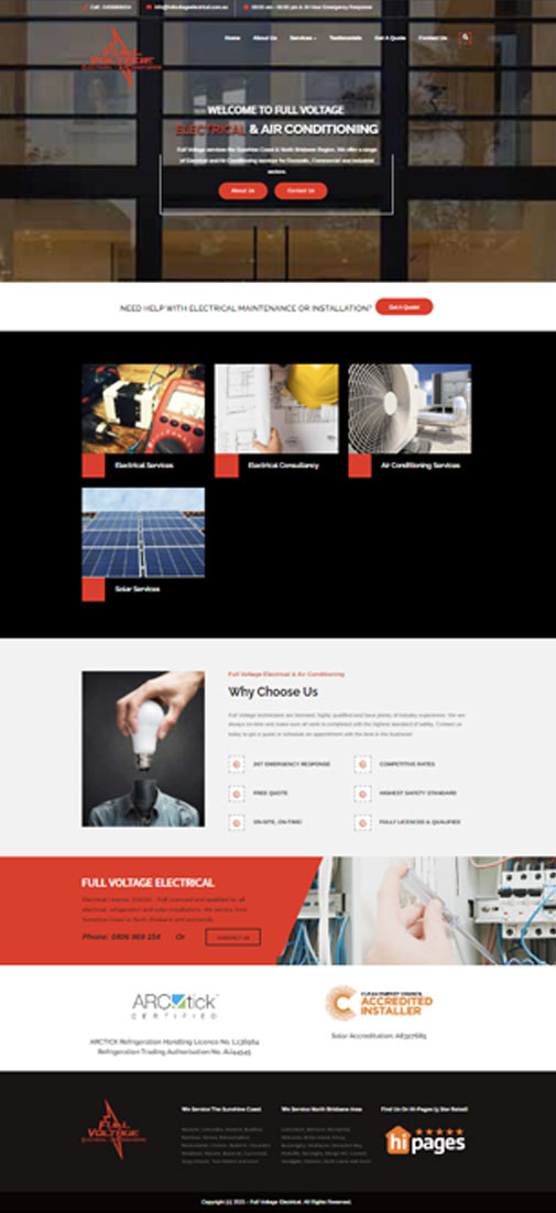 Full Voltage Electrical Web Development